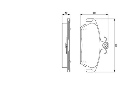 Bosch 0986424092 Brake Pad Set, disc brake - 5