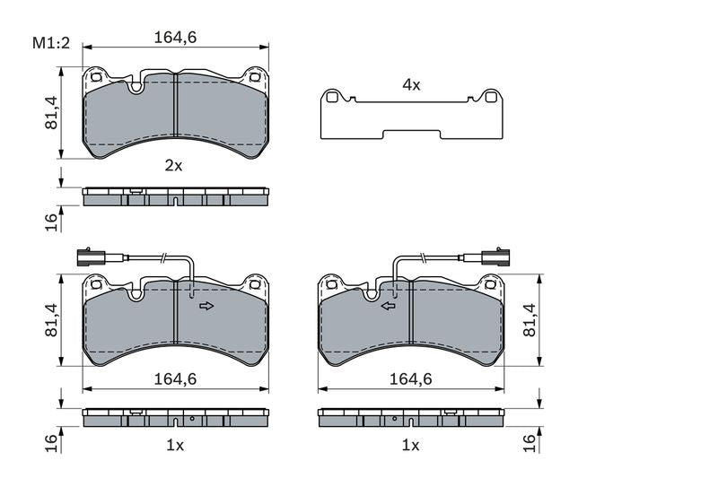 Bosch 0986424104 Brake Pad Set, disc brake - 5