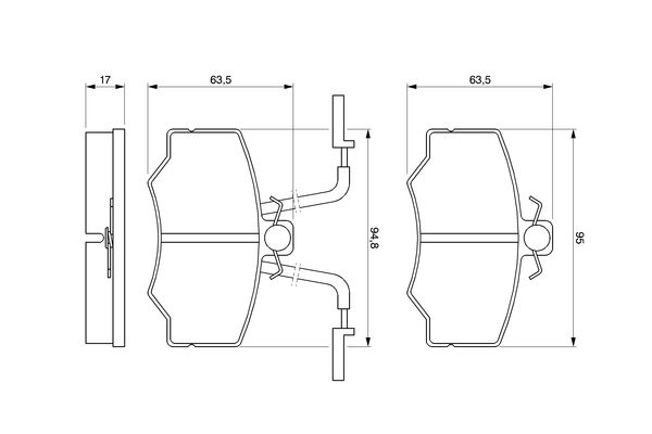 Bosch 0986424184 Brake Pad Set, disc brake - 5
