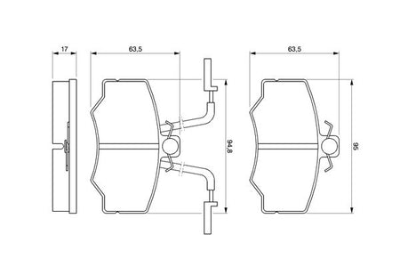 Bosch 0986424184 Brake Pad Set, disc brake - 5