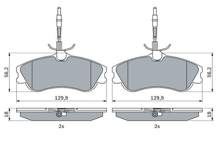 Bosch 0986424223 Brake Pad Set, disc brake - 5