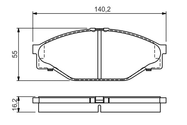 Bosch 0986424225 Brake Pad Set, disc brake - 5