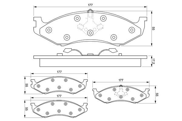 Bosch 0986424284 Brake Pad Set, disc brake - 5