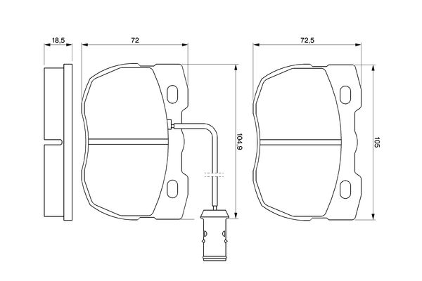 Bosch 0986424287 Brake Pad Set, disc brake - 5