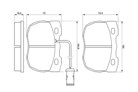 Bosch 0986424287 Brake Pad Set, disc brake - 5