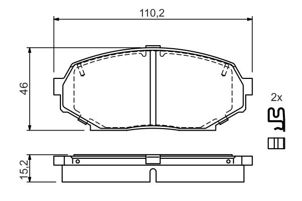 Bosch 0986424303 Brake Pad Set, disc brake - 5