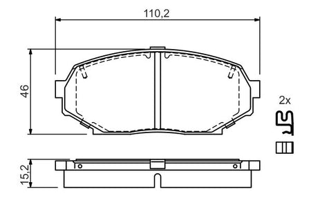 Bosch 0986424303 Brake Pad Set, disc brake - 5