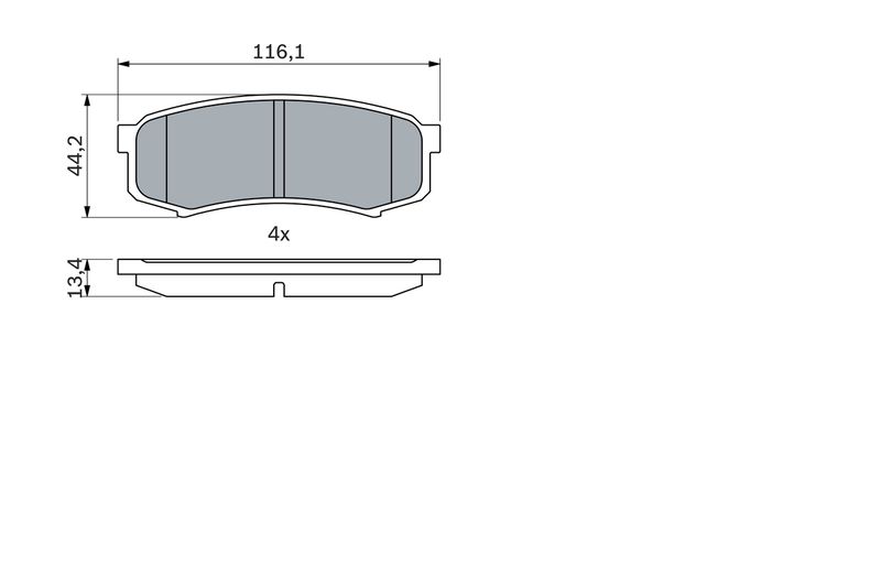 Bosch 0986424313 Brake Pad Set, disc brake - 5