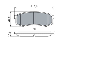 Bosch 0986424313 Brake Pad Set, disc brake - 5