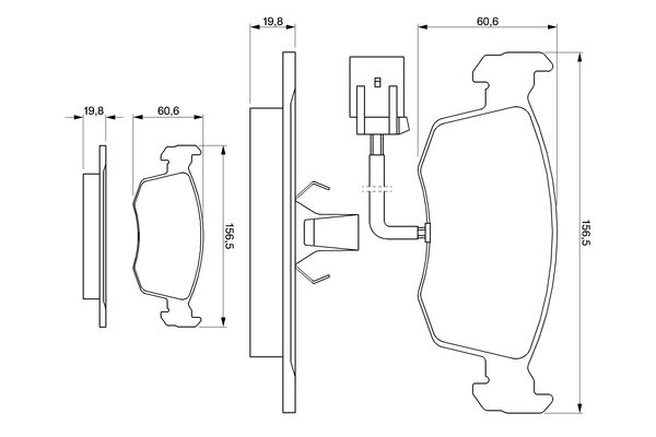 Bosch 0986424352 Brake Pad Set, disc brake - 5