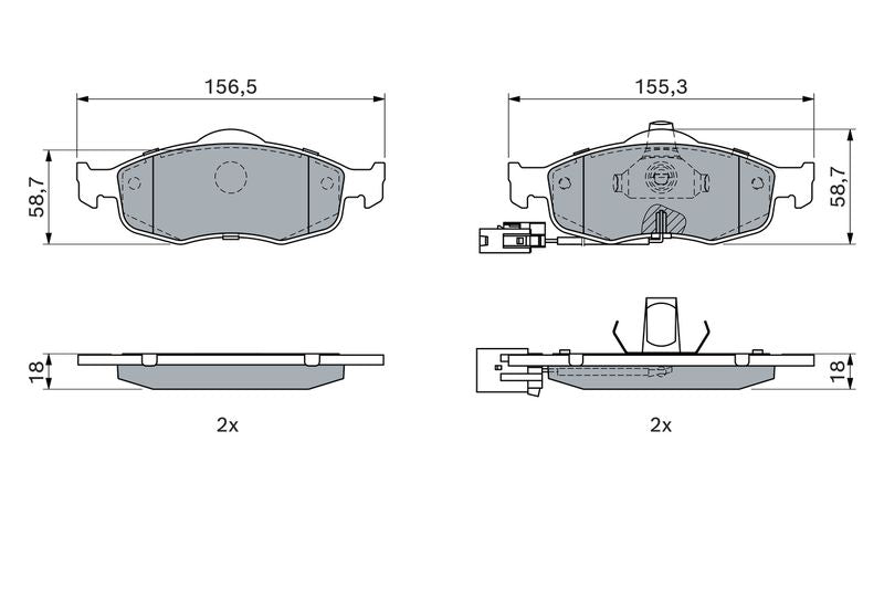 Bosch 0986424359 Brake Pad Set, disc brake - 5