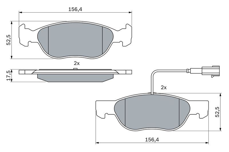 Bosch 0986424362 Brake Pad Set, disc brake - 5
