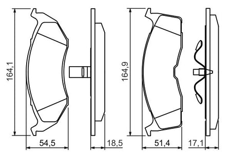Bosch 0986424363 Brake Pad Set, disc brake - 5