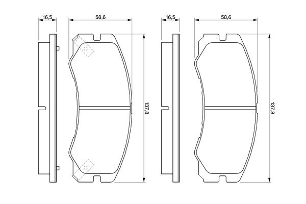 Bosch 0986424366 Brake Pad Set, disc brake - 5