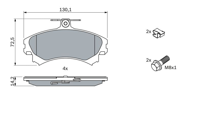 Bosch 0986424371 Brake Pad Set, disc brake - 5