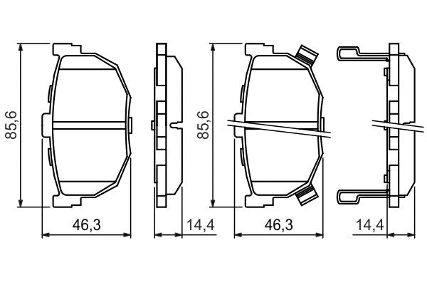 Bosch 0986424418 Brake Pad Set, disc brake - 5