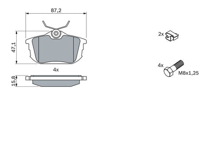 Bosch 0986424427 Brake Pad Set, disc brake - 5