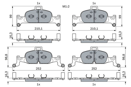 Bosch 0986424432 Brake Pad Set, disc brake - 5