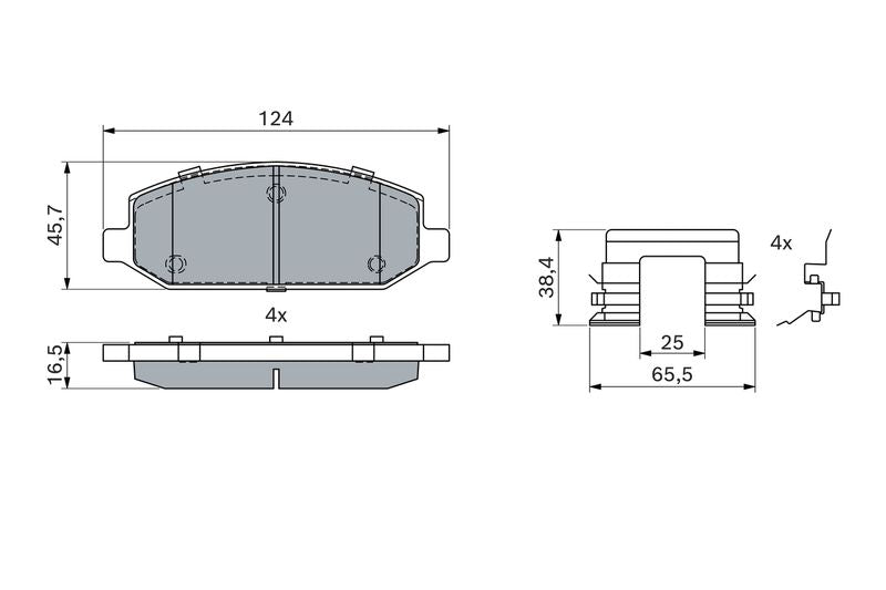 Bosch 0986424440 Brake Pad Set, disc brake - 5