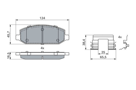 Bosch 0986424440 Brake Pad Set, disc brake - 5