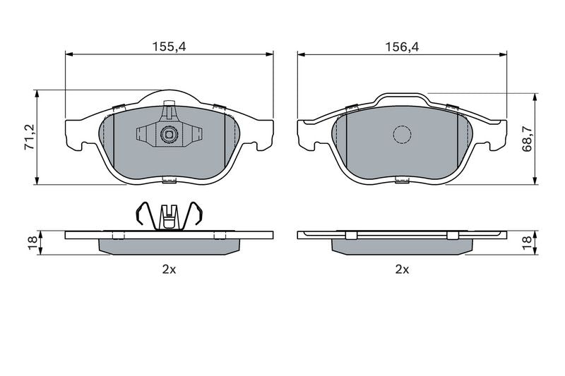 Bosch 0986424443 Brake Pad Set, disc brake - 5