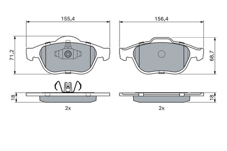 Bosch 0986424443 Brake Pad Set, disc brake - 5