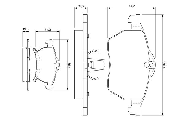 Bosch 0986424488 Brake Pad Set, disc brake - 5