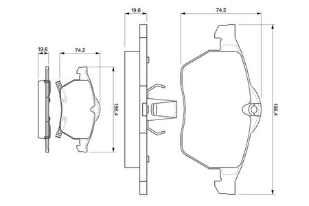 Bosch 0986424488 Brake Pad Set, disc brake - 5
