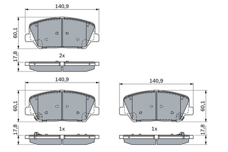 Bosch 0986424491 Brake Pad Set, disc brake - 5