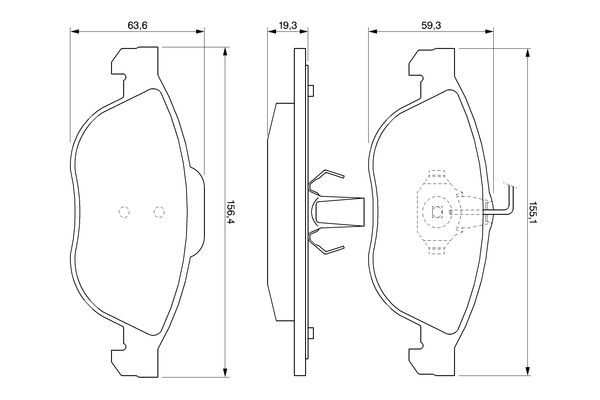 Bosch 0986424507 Brake Pad Set, disc brake - 5