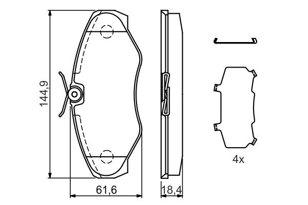 Bosch 0986424531 Brake Pad Set, disc brake - 5