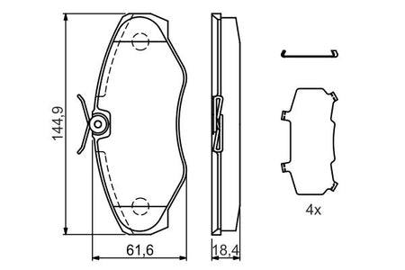 Bosch 0986424531 Brake Pad Set, disc brake - 5