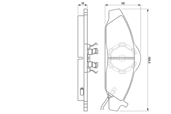 Bosch 0986424551 Brake Pad Set, disc brake - 5