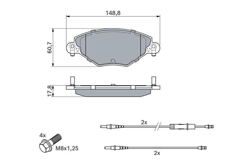 Bosch 0986424582 Brake Pad Set, disc brake - 5