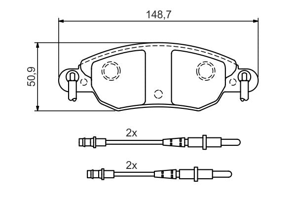 Bosch 0986424598 Brake Pad Set, disc brake - 5