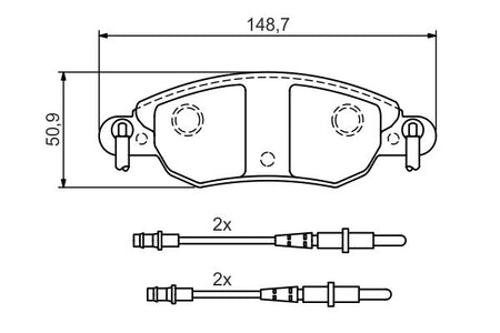 Bosch 0986424598 Brake Pad Set, disc brake - 5