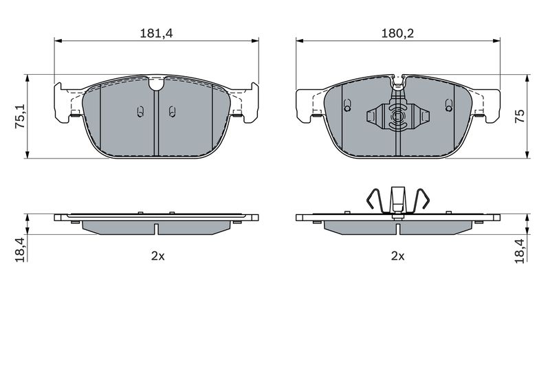 Bosch 0986424599 Brake Pad Set, disc brake - 5