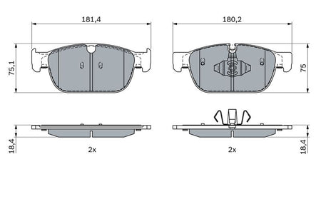 Bosch 0986424599 Brake Pad Set, disc brake - 5