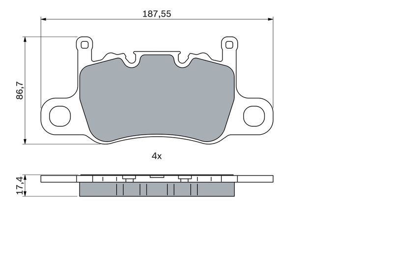 Bosch 0986424605 Brake Pad Set, disc brake - 5