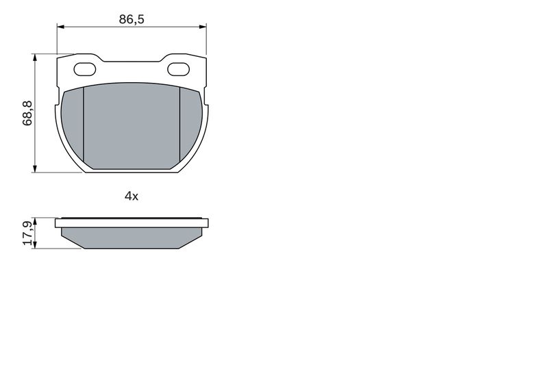 Bosch 0986424606 Brake Pad Set, disc brake - 5