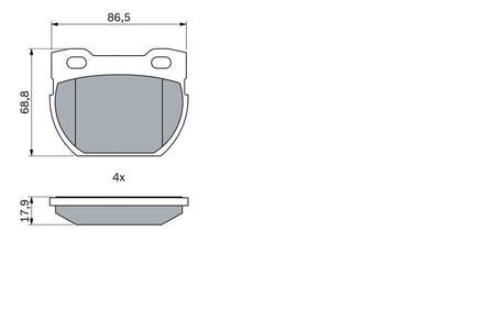 Bosch 0986424606 Brake Pad Set, disc brake - 5