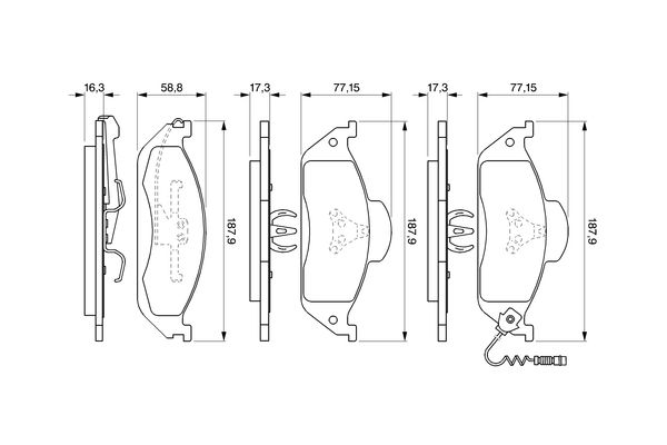 Bosch 0986424611 Brake Pad Set, disc brake - 5