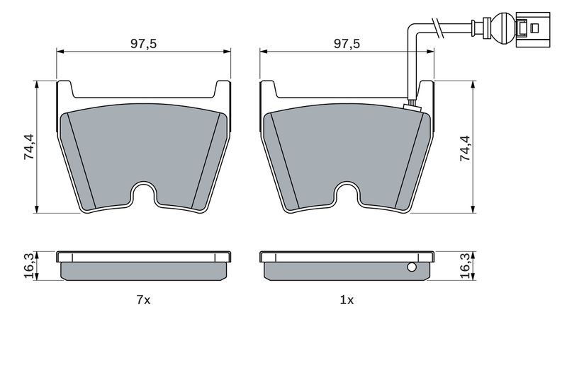 Bosch 0986424613 Brake Pad Set, disc brake - 5