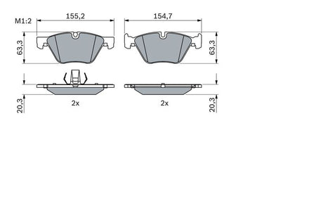 Bosch 0986424621 Brake Pad Set, disc brake - 5