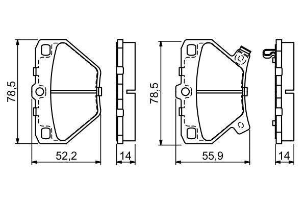 Bosch 0986424630 Brake Pad Set, disc brake - 5