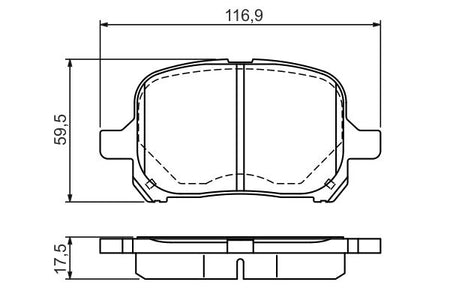 Bosch 0986424639 Brake Pad Set, disc brake - 5