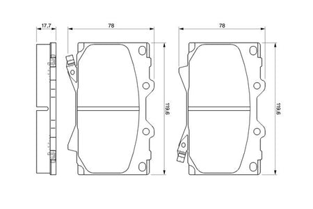 Bosch 0986424640 Brake Pad Set, disc brake - 5
