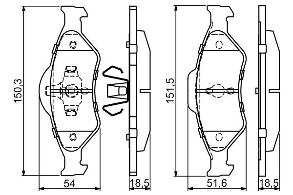 Bosch 0986424645 Brake Pad Set, disc brake - 5