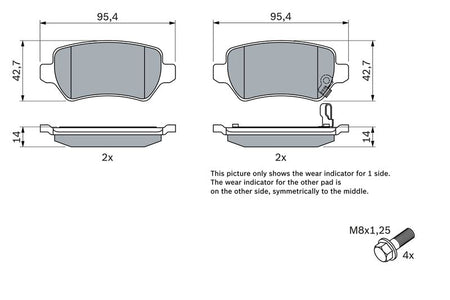 Bosch 0986424646 Brake Pad Set, disc brake - 5