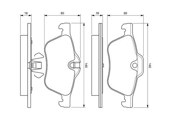 Bosch 0986424652 Brake Pad Set, disc brake - 5